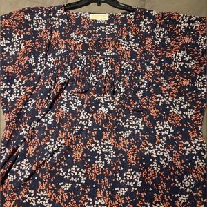 🔥💯BOGO-Michael Kors Black and Pink Pleated Short Sleeve Blouse